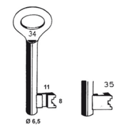 DOP KLAVIERSLEUTEL -NEMEF 66N/35 DOP KLAVIERSLEUTEL -NEMEF 66N/35