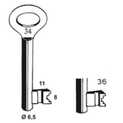 DOP KLAVIERSLEUTEL -NEMEF 66N/36 DOP KLAVIERSLEUTEL -NEMEF 66N/36