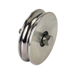 Wiel met O-groef 100 mm dubbel gelagerd verzinkt