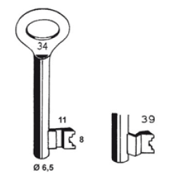 DOP KLAVIERSLEUTEL -NEMEF 66N/39 DOP KLAVIERSLEUTEL -NEMEF 66N/39