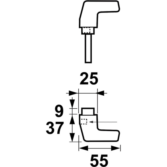 Axa Curve S deurkruk 6841-11-11 - ACTIE
