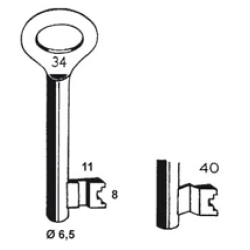 DOP KLAVIERSLEUTEL -NEMEF 66N/40 DOP KLAVIERSLEUTEL -NEMEF 66N/40