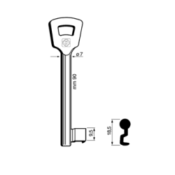 DOP BONT SLEUTEL 7MM -NEMEF 1NFHL(106N) DOP BONT SLEUTEL 7MM -NEMEF 1NFHL(106N)