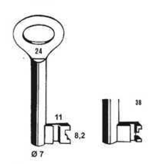 PIJP KLAVIERSLEUTEL -NEMEF 65N/38