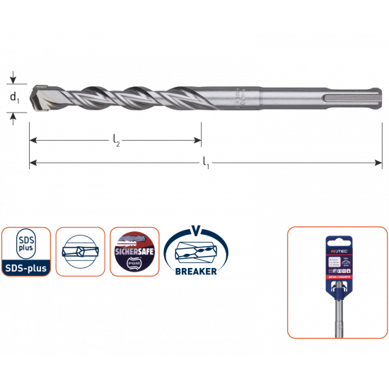 HAMERBOOR SDS+ V-BREAKER ø12,0X400/450