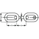 VOETKETTING TYPE 763 03MM RVS 316 VOETKETTING TYPE 763 03MM RVS 316