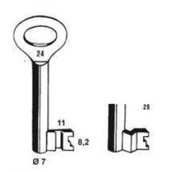 PIJP KLAVIERSLEUTEL -NEMEF 65N/29 PIJP KLAVIERSLEUTEL -NEMEF 65N/29