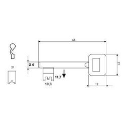 DOPSLEUTEL KLAVIER - MAUER H1135/21 DOPSLEUTEL KLAVIER - MAUER H1135/21