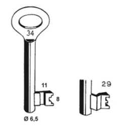 DOP KLAVIERSLEUTEL -NEMEF 66N/29 DOP KLAVIERSLEUTEL -NEMEF 66N/29