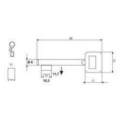 DOPSLEUTEL KLAVIER - MAUER H1135/31 DOPSLEUTEL KLAVIER - MAUER H1135/31