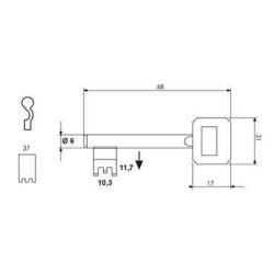 DOPSLEUTEL KLAVIER - MAUER H1135/37 DOPSLEUTEL KLAVIER - MAUER H1135/37