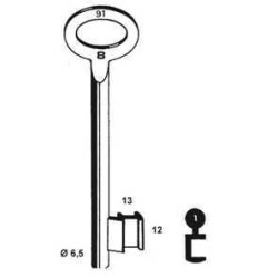 DOPSLEUTEL BONT KELDERBANDSLEUTEL 6.5MM - NEMEF DOPSLEUTEL BONT KELDERBANDSLEUTEL 6.5MM - NEMEF