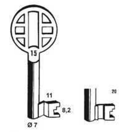 PIJP KLAVIERSLEUTEL -NEMEF 65N/20