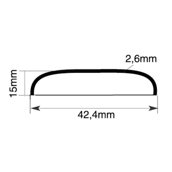 Buisbodem Ø42,4 mm Onbehandeld staal Buisbodem Ø42,4 mm Onbehandeld staal