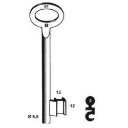 DOPSLEUTEL BONT KELDERBANDSLEUTEL 6.5MM - NEMEF DOPSLEUTEL BONT KELDERBANDSLEUTEL 6.5MM - NEMEF