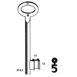 DOPSLEUTEL BONT KELDERBANDSLEUTEL 6.5MM - NEMEF DOPSLEUTEL BONT KELDERBANDSLEUTEL 6.5MM - NEMEF