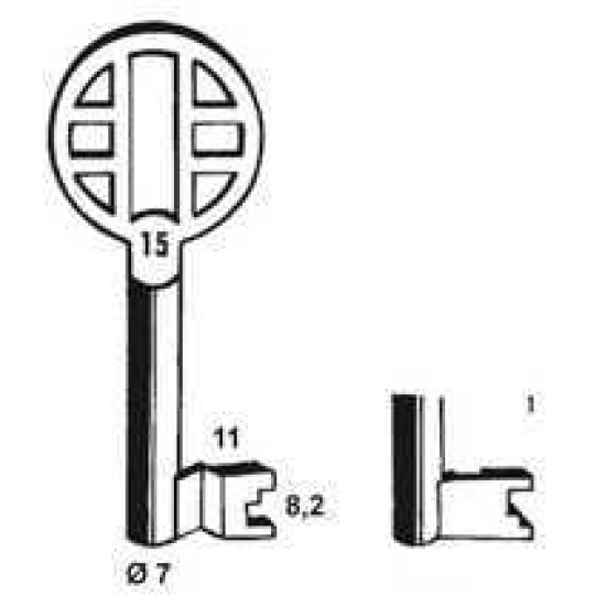 PIJP KLAVIERSLEUTEL -NEMEF 65N/01