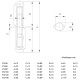 Laspaumel 100mm, Ø14mm, vaste stalen stift Laspaumel 100mm, Ø14mm, vaste stalen stift