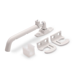 Verstelbare kierstandhouder met klep DIN links en rechts wit Verstelbare kierstandhouder met klep DIN links en rechts wit