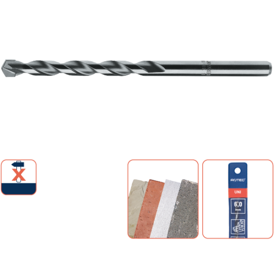 UNIDRE MULTIFUNCTIONELE BOOR, ø5,0X43/85 UNIDRE MULTIFUNCTIONELE BOOR, ø5,0X43/85