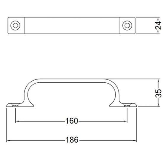 GREEP 160MM OPSCHROEVEND NIEUW ZILVER