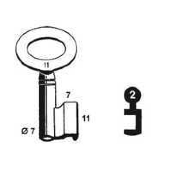 PIJP BONT GRENDELSL 46MM-NEMEF 16N/I-02
