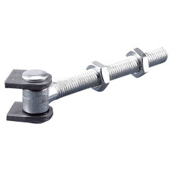 150-18 - Scharnier lang verzinkt Met 2 aanlaslippen en 2 moeren 150-18 - Scharnier lang verzinkt Met 2 aanlaslippen en 2 moeren