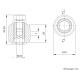 Geleidingsrol nylon wit Ø35 mm verzinkt Geleidingsrol nylon wit Ø35 mm verzinkt