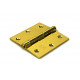 Scharnier met losse pen 76x76 mm vermessingd Scharnier met losse pen 76x76 mm vermessingd