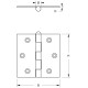 Scharnier met losse RVS pen 76x76 mm RVS geborsteld Scharnier met losse RVS pen 76x76 mm RVS geborsteld