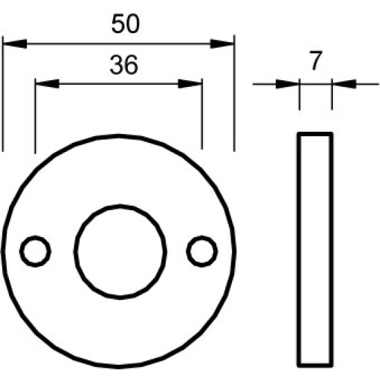 Profielcilinder rozet rond type 4 RH zwart Profielcilinder rozet rond type 4 RH zwart