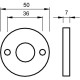 Profielcilinder rozet rond type 4 RH zwart