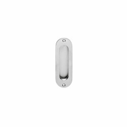 Schuifdeurkom ovaal 120x40mm met schroefgaten RVS Schuifdeurkom ovaal 120x40mm met schroefgaten RVS