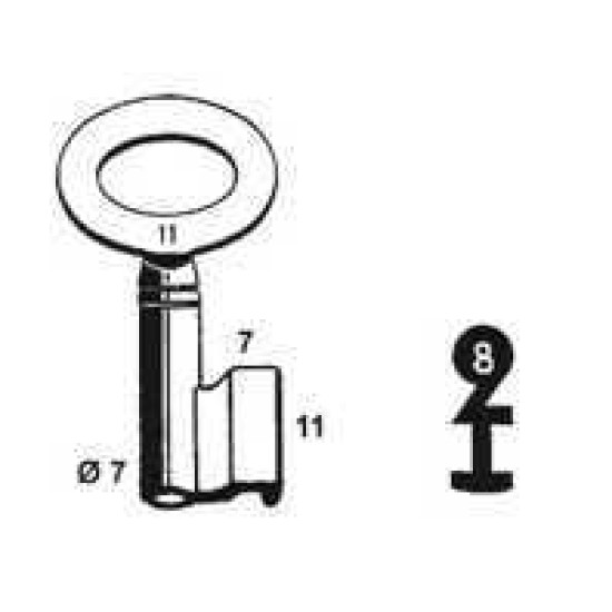 PIJP BONT GRENDELSL 46MM-NEMEF 16N/I-08
