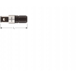 ADAPTER, C6.3 > 4-KNT. 1/4'',MET KOGEL, L=25 (VPE 10)