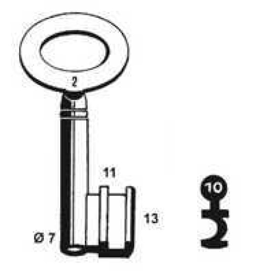 PIJP BONT GRENDELSL 62MM-NEMEF 16N/II-10