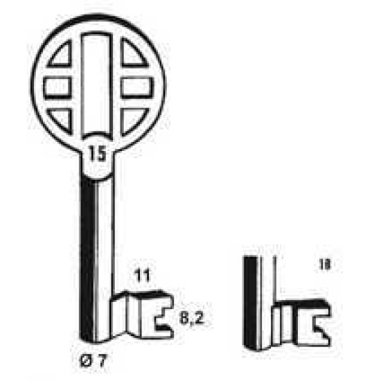 PIJP KLAVIERSLEUTEL -NEMEF 65N/18
