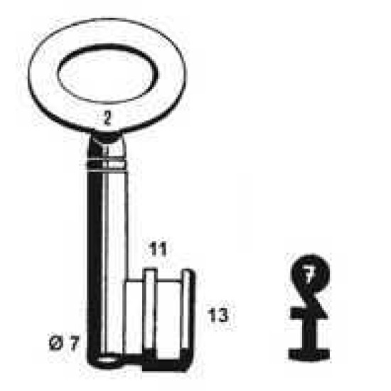 PIJP BONT GRENDELSL 62MM-NEMEF 16N/II-07