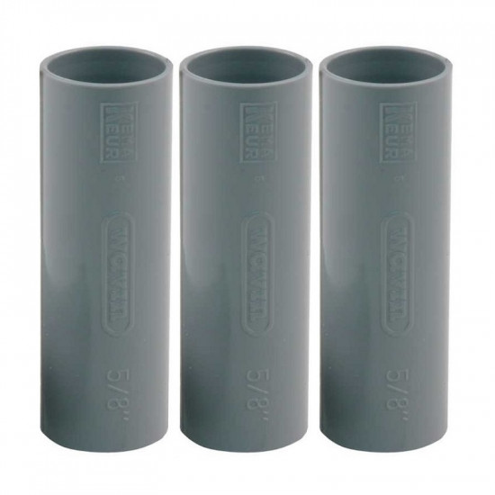 SET 3ST.PVC SOK 3/4" 19MM GRIJS