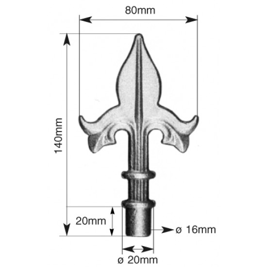 LASBARE HEKPUNT 140X80MM