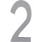 HUISNUMMER 2 150MM RVS