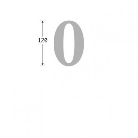 HUISNUMMER ROMAN 120MM-0 MGO