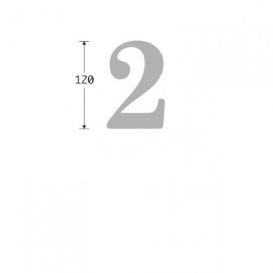 HUISNUMMER ROMAN 120MM-2 MGO HUISNUMMER ROMAN 120MM-2 MGO