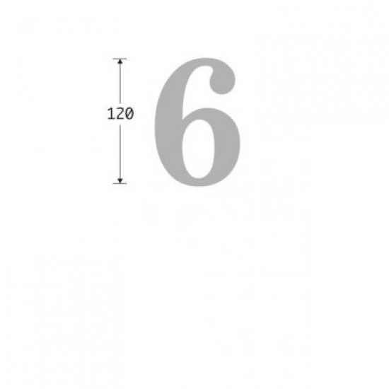 HUISNUMMER ROMAN 120MM-6 MGO HUISNUMMER ROMAN 120MM-6 MGO