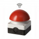 PADDENSTOELDRUKKNOP MET INGEBOUWDE ZENDER ROOD PADDENSTOELDRUKKNOP MET INGEBOUWDE ZENDER ROOD