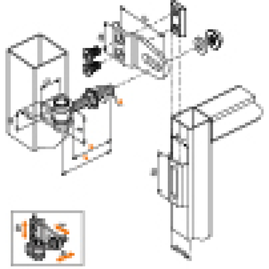 LOCINOX 4D REGELBAAR 180° SCHARNIER M20 130 MM VERZINKT MOSGROEN