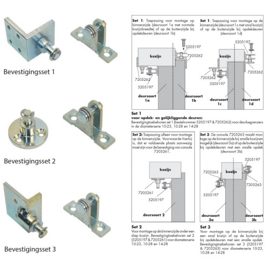 DICTATOR DEUROPENINGSBEGRENZER 50KG - 120 GRADEN BEV.SET2 DICTATOR DEUROPENINGSBEGRENZER 50KG - 120 GRADEN BEV.SET2