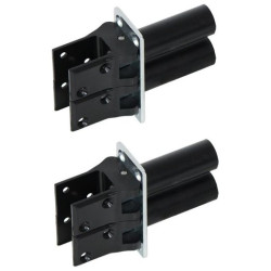 HAWGOOD DEURVEERSCHARNIEREN 4000-D, 2X SCHOEN KUNSTSTOF ZWART, MET VASTZETTING, DEURDIKTE 19-24 MM, VERZINKT, PER PAAR VERPAKT