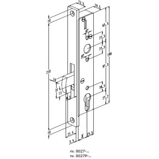 SOBINCO HAAKSLOT 8027 DOORNMAAT 30MM SOBINCO HAAKSLOT 8027 DOORNMAAT 30MM