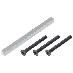 Bevestigingsset tbv veiligheidsbeslag Kruk/Kruk deurd 40-43mm ZWART Bevestigingsset tbv veiligheidsbeslag Kruk/Kruk deurd 40-43mm ZWART